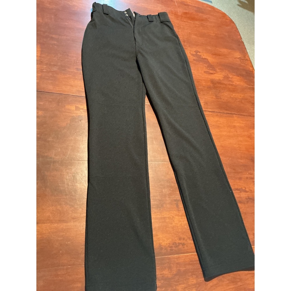 Rawlings Black Baseball Softball Pants Small Double Snap Elastic Waist 31 Inseam